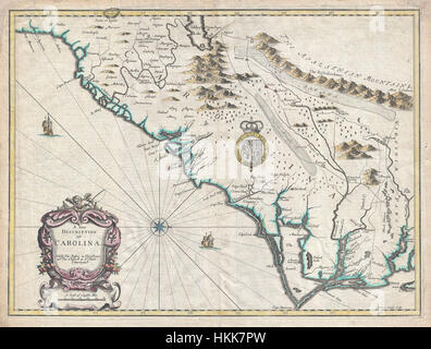 1676 John Speed Site de Carolina - Carolina - Geographicus débit-1676 Banque D'Images