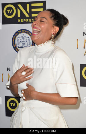 Hollywood, Etats-Unis. 28 janvier, 2017. Tracee Ellis Ross à la 48ème NAACP Image Awards nominés déjeuner à l'hôtel Loews Hollywood Hotel à Hollywood, Californie. Credit : Koi Sojer/Snap'n u Photos/media/Alamy Punch Live News Banque D'Images