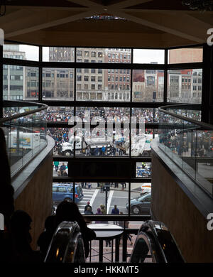 Boston, USA. 29 janvier, 2017. Protestation d'atout à Copley Square. Miki Joven/Alamy Live News Banque D'Images