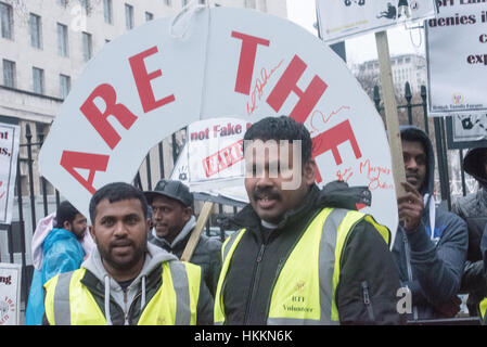 Londres, Royaume-Uni. 29 janvier, 2017. Tamil manifestation contre les actions de Sri Lanka en Whitehall, Londres. Crédit : Ian Davidson/Alamy Live News Banque D'Images