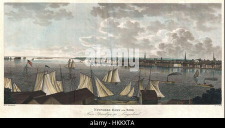 1824 Klinkowstrom View of New York City from Brooklyn - Geographicus - NewYorksHamnochRedd-muller-1824 Banque D'Images