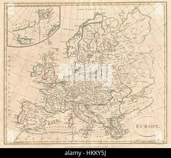 1799 Clement Cruttwell Carte de l'Europe - Europe - Geographicus-cruttwell-1799 Banque D'Images