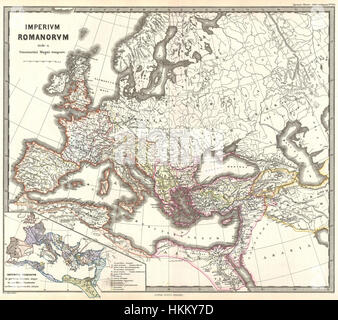 Spruner 1865 Carte de l'Empire romain sous Constantin - Geographicus - ImperiumRomanorum-spruner-1865 Banque D'Images