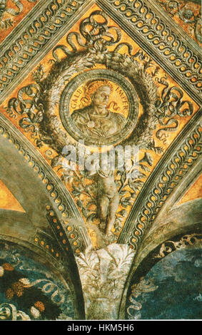 Le travail d’Andrea Mantegna, probablement *The Agony in the Garden* ou un autre chef-d’œuvre de son œuvre, présente l’utilisation renommée de la perspective et des détails complexes de l’artiste dans des scènes religieuses et classiques. Banque D'Images