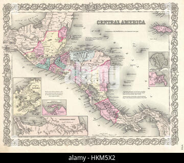 1855 Colton Site de l'Amérique centrale et de la Jamaïque - Geographicus - CentralAmerica-colton-1855 Banque D'Images