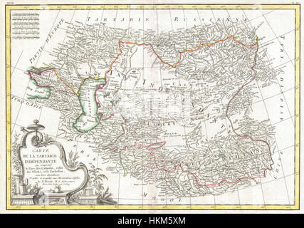 1771 Bonne carte de l'Asie centrale - Geographicus - la Tartarie-bonne-1770 Banque D'Images