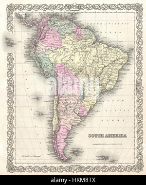 1855 Colton de l'Amérique du Sud - Geographicus - SouthAmerica-colton-1855 Banque D'Images