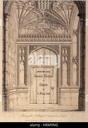 Augustus Charles Pugin - Spécimens de l'architecture gothique (frontispice) - WGA18526 Banque D'Images