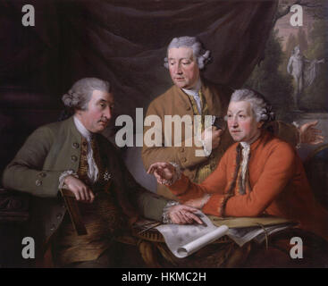 Sir William Chambers ; Joseph Wilton ; Sir Joshua Reynolds par John Francis Rigaud Banque D'Images