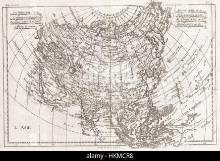 Cette carte de 1780 de l'Asie par Raynal et bonne fournit une vue historique détaillée de la géographie du continent, mettant en évidence les régions, les frontières et les monuments notables tels qu'ils étaient compris à la fin du XVIIIe siècle. Banque D'Images