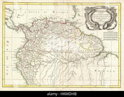 1771 Bonne carte de la terre ferme ou le nord de l'Amérique du Sud --SouthAmericaNorth - Geographicus bonne-1771 Banque D'Images