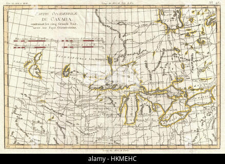 1775 Bonne carte des Grands Lacs et du haut Mississippi - Geographicus - GreatLakes-bonne-1775 Banque D'Images