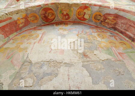 Demre, Turkey-April 1, 2015 : fresques de l'époque byzantine décrivent des scènes de la vie de St.Nicholas-Santa Claus sur les murs et plafond de l'ANNONCE 520 Banque D'Images