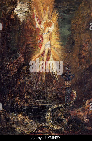 Vaincre Apollo le serpent Python par Gustave Moreau (1885) Banque D'Images