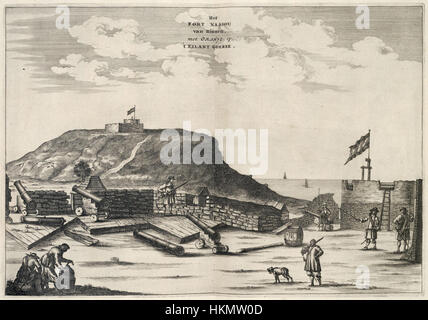 L'AMH-6872-KO Vue de Fort Oranje vu de Fort Nassau Banque D'Images