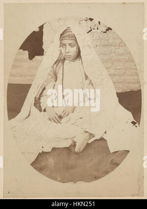 Une jeune fille afghane associée à la deuxième guerre anglo-afghane - BNM11458 Banque D'Images