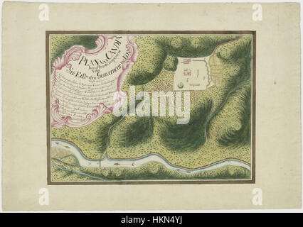 Cette carte historique, « AMH-6596-NA Map of Candia and environs », montre la configuration géographique de Candia (aujourd'hui Héraklion) en Crète à la fin de la période médiévale. Banque D'Images