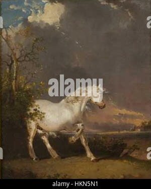 Dans un paysage d'un cheval effrayé par la foudre par James Ward Banque D'Images