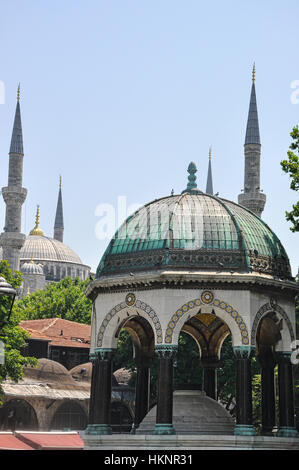 Ablution, fontaine du Sultan Ahmed Mosque in Istanbul, Turquie Banque D'Images