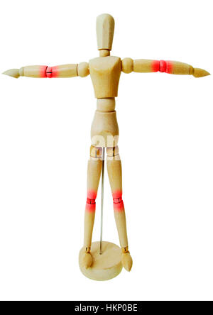 Jointed doll, symbolique de l'arthralgie Banque D'Images