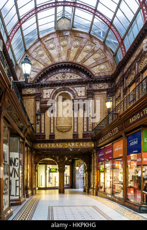 L'Arcade centrale, Newcastle a été construit en 1906 et conçu par la firme de Newcastle Oswald et fils. Banque D'Images