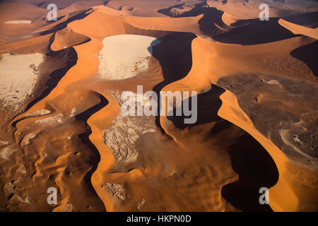 Dunes de sable, d'argile blanche, le sel pan pan, Deadvlei, Sossusvlei, désert du Namib, Namibie Namib Naukluft, Pk, par Monika Hrdinova/Dembinsky Assoc Photo Banque D'Images