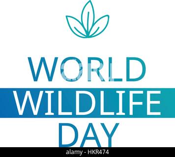Journée mondiale de la vie sauvage card Illustration de Vecteur