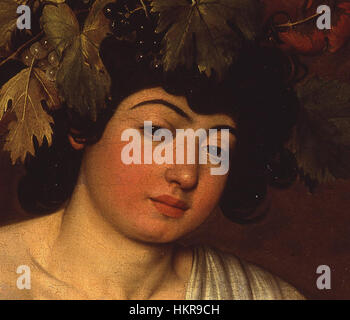 Caravaggio - Bacco adolescente - Google Art Project - détail visage Banque D'Images