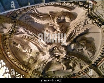 La *Cathédrale de Jacob* est une représentation détaillée d’une cathédrale historique, souvent attribuée au style architectural gothique. La peinture ou l'illustration met l'accent sur ses flèches imposantes et sa pierre complexe, illustrant la grandeur et la signification religieuse de la structure. Banque D'Images