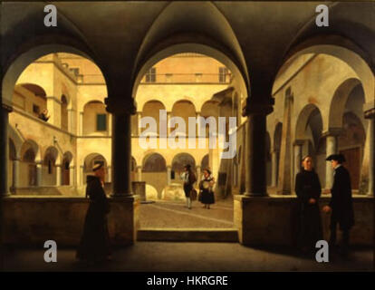 Christoffer Wilhelm Eckersberg - Il Chiostro grande di Santa Maria in Ara Coeli Banque D'Images