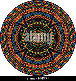 Résumé détaillé de couleur doodle vecteur mandala lumineux Illustration de Vecteur