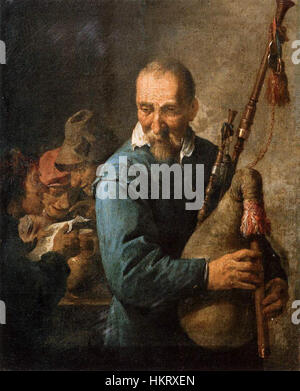 David Teniers (II) - Le Musette-Player - WGA22078 Banque D'Images