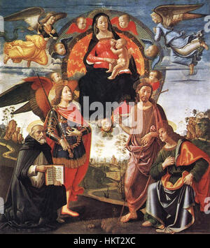 Domenico Ghirlandaio, Madonna en gloire avec les Saints, Munich Banque D'Images