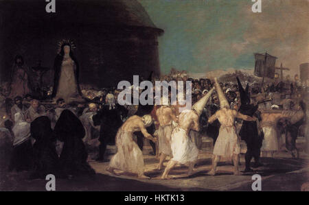 Francisco de Goya y Lucientes - une procession de Flagellants - WGA10086 Banque D'Images