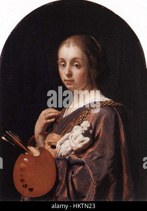 Frans van Mieris (I) - Pictura (une allégorie de la peinture) - WGA15636 Banque D'Images