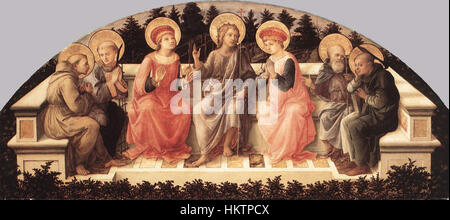 Fra Filippo Lippi - Sept Saints - WGA13234 Banque D'Images