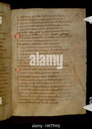 Cette image des bibliothèques Bodleian illustre une page de 'la chanson de Roland', un poème français épique, offrant une représentation visuelle de l'histoire et de la littérature médiévales. Banque D'Images