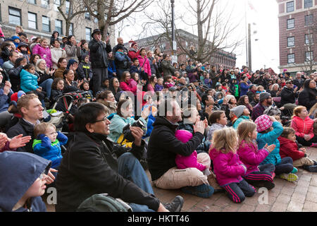 Seattle, USA. 29 janvier 2017. Les spectateurs à la célébration du Nouvel An lunaire 2017 Chinatown-International dans le district. Crédit : Paul Gordon/Alamy Live News Banque D'Images