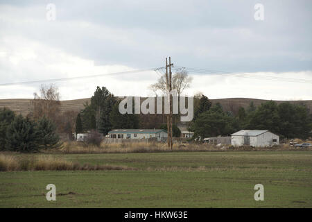 Moscou, New York, USA. 17 novembre, 2016. Syringa Mobile Home Park est situé à quelques kilomètres du centre-ville de Moscou, de l'Idaho. Le parc offre une vue sur la montagne de Moscou. Credit : Crédit : /ZUMA Wire/Alamy Live News Banque D'Images