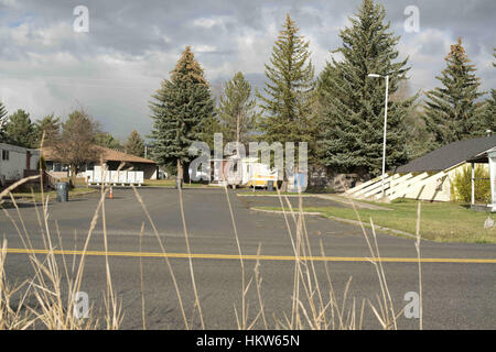 Moscou, New York, USA. 17 novembre, 2016. Syringa Mobile Home Park est situé à quelques kilomètres du centre-ville de Moscou, de l'Idaho. Le parc offre une vue sur la montagne de Moscou. Credit : Crédit : /ZUMA Wire/Alamy Live News Banque D'Images