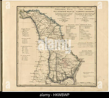 Carte générale de la Bessarabie. Postal montrant et les grandes routes, les stations et la distance en verstes entre eux- D'après les dernières données vérifiées à Saint-Pétersbourg en 1821 BNM664 Banque D'Images