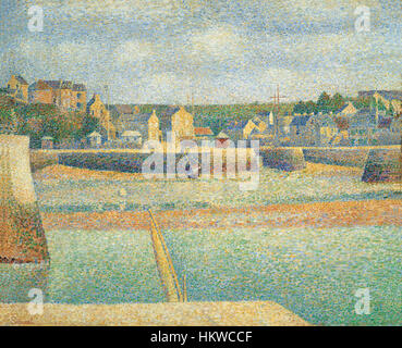 Georges Seurat - Port-en-Bessin, le port externe (marée basse) Banque D'Images