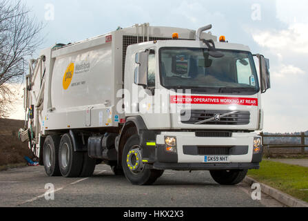 2009 Volvo FE dustcart camion de collecte des déchets Banque D'Images