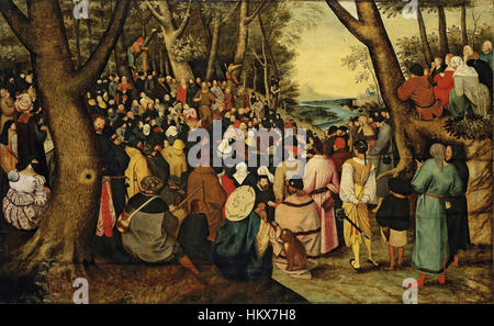 Pieter Brueghel de Jonge - De prediking van Johannes de doper dans de waenhuiskrans Banque D'Images