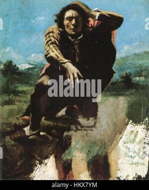 L'homme fait les fous de terreur par Gustave Courbet Banque D'Images