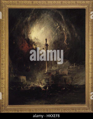 La peinture de James Hamilton « les derniers jours de Pompéi » représente l'éruption catastrophique du Vésuve et la destruction de la ville romaine de Pompéi en 79 après JC. L’œuvre capture les moments dramatiques avant la destruction de la ville. Banque D'Images