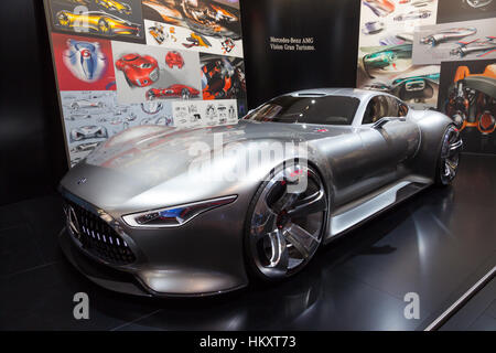 Francfort, Allemagne - Sep 16, 2015 : Mercedes-Benz Amg Vision Gran Turismo concept mettant en vedette à l'IAA 2015. Banque D'Images