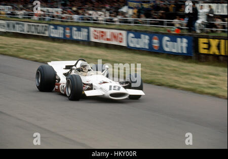1969 Vic Elford GO McLaren M7A 6E GP britannique de Silverstone. Banque D'Images