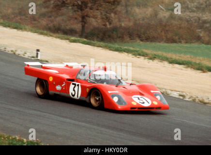 1971 Jackie Ickx Ferrari belge 512M Zeltweg 1000Ks Autriche dnf GG Banque D'Images