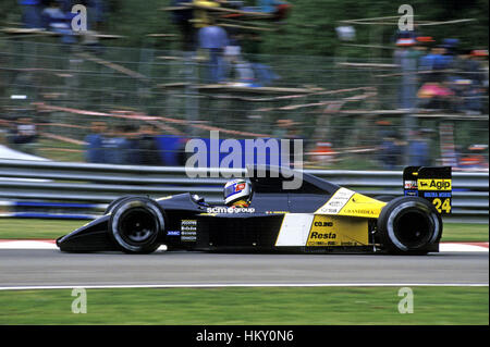 1991 Gianni Morbidelli Italien Minardi M191 GP Saint-Marin Imola dnf FL Banque D'Images